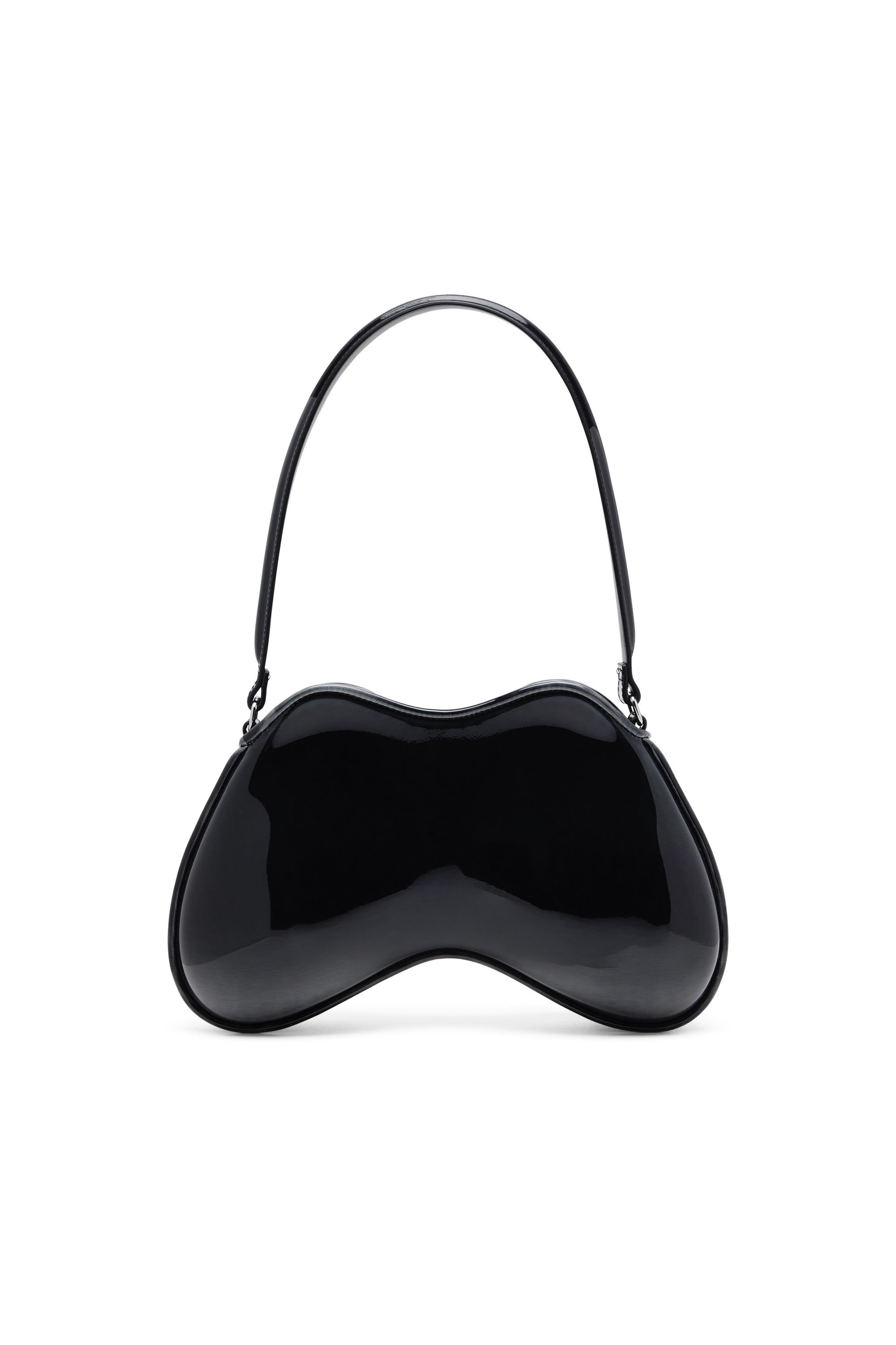 Diesel - DOUBLE-D SHOULDER, Woman's Double-D-Rigid shoulder bag in dégradé glossy PU in Black - 3